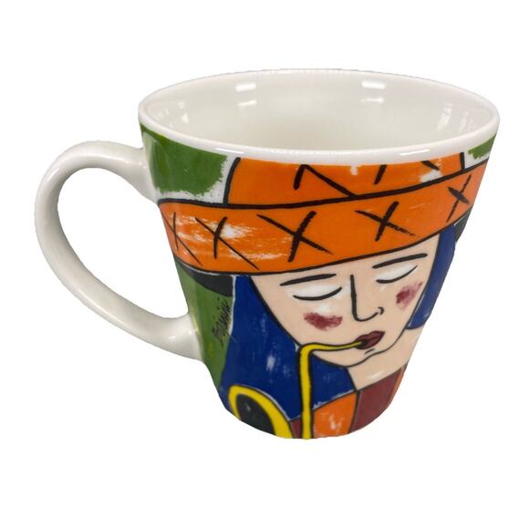 Bojanini Art Gallery Ceramic Mug Limited Edition Art Deco Piano Saxophone Music - Picture 1 of 6